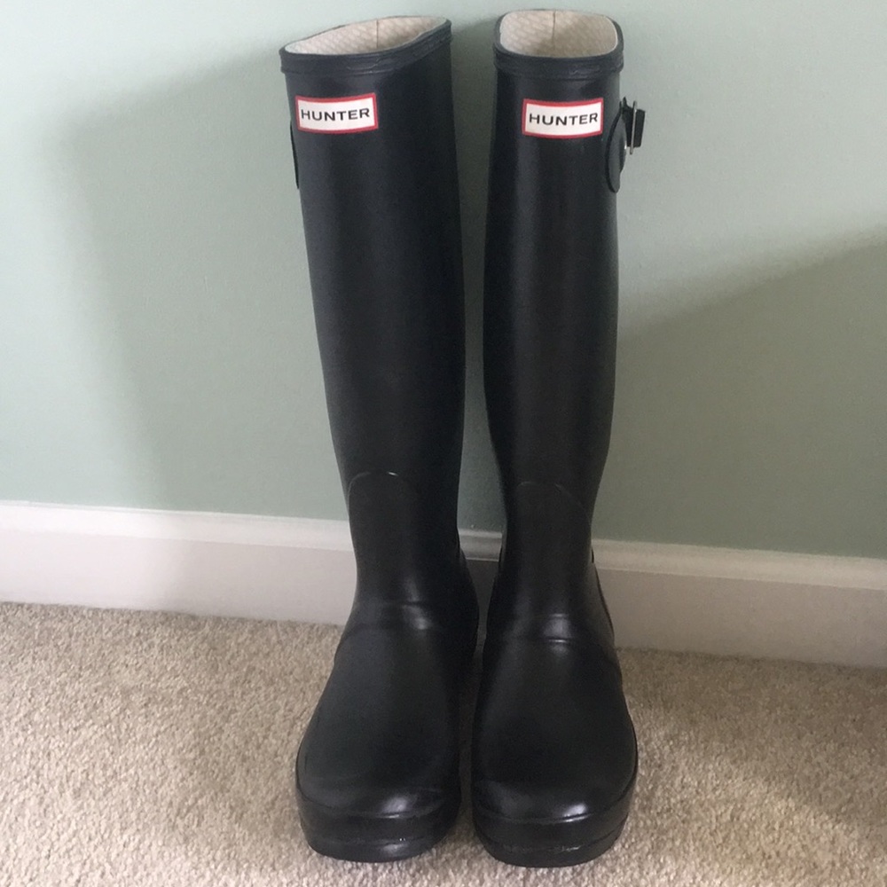 Black Tall Hunter Boots